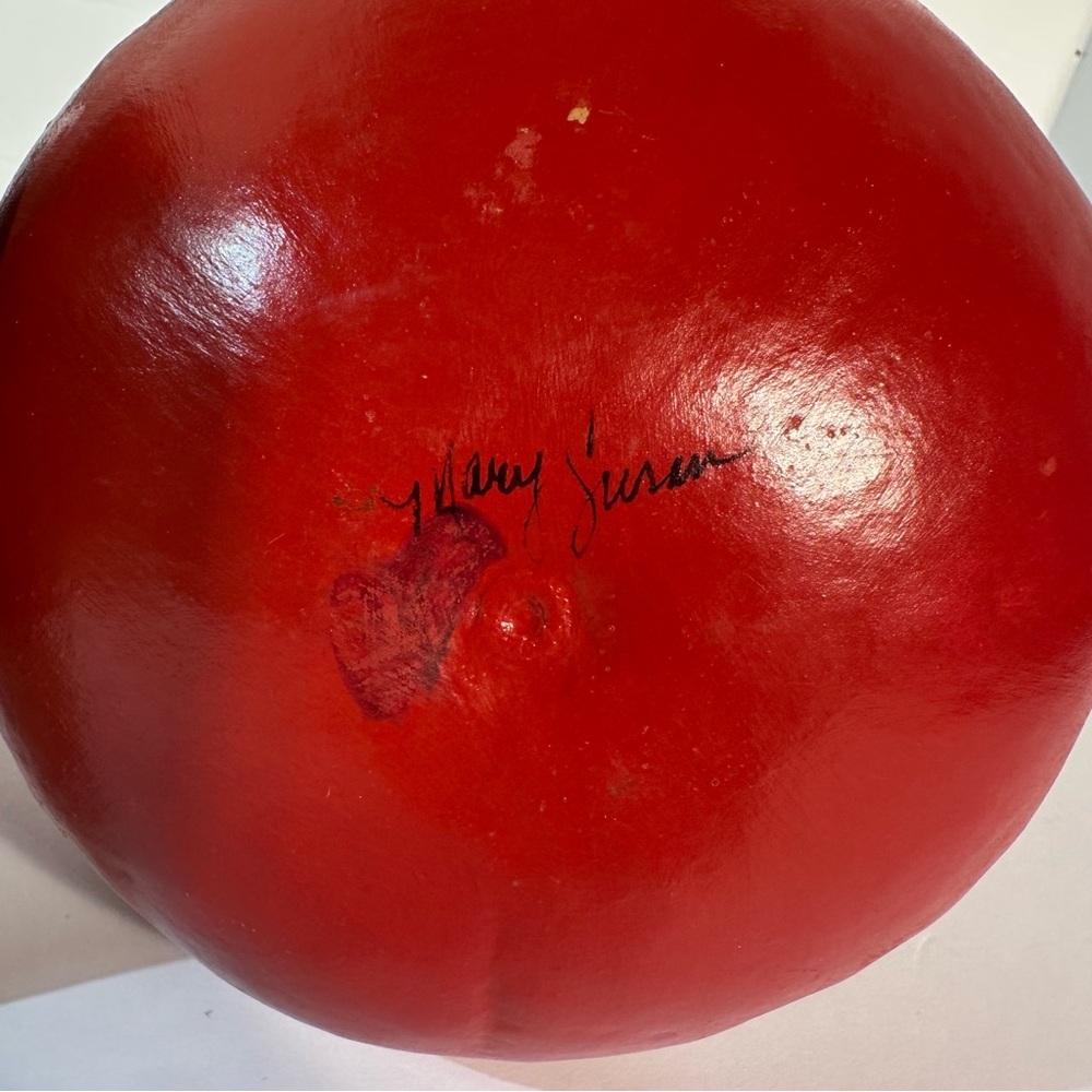 Vtg Santa & Mrs Claus Christmas Gourds Hand Made Signed Mary Susan 11.5” & 9” - Picture 11 of 11